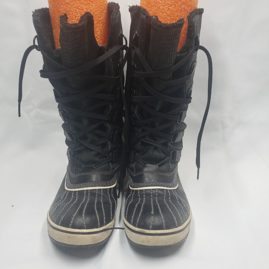 Sorel Tivoli Women's Us Size 7.5 Black Waterproof High Winter Boots Nl 1907-010